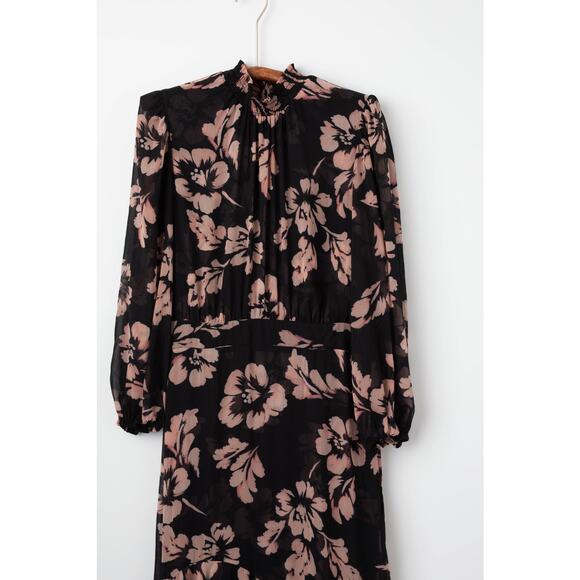 MISA Los Angeles Aubrey Dress in Black Floral Size M - Picture 6 of 9